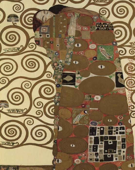 The Fulfillment (detail I) painting - Gustav Klimt The Fulfillment (detail I) art painting